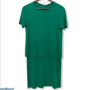 COS layered T-Shirt dress green 💚💚💚